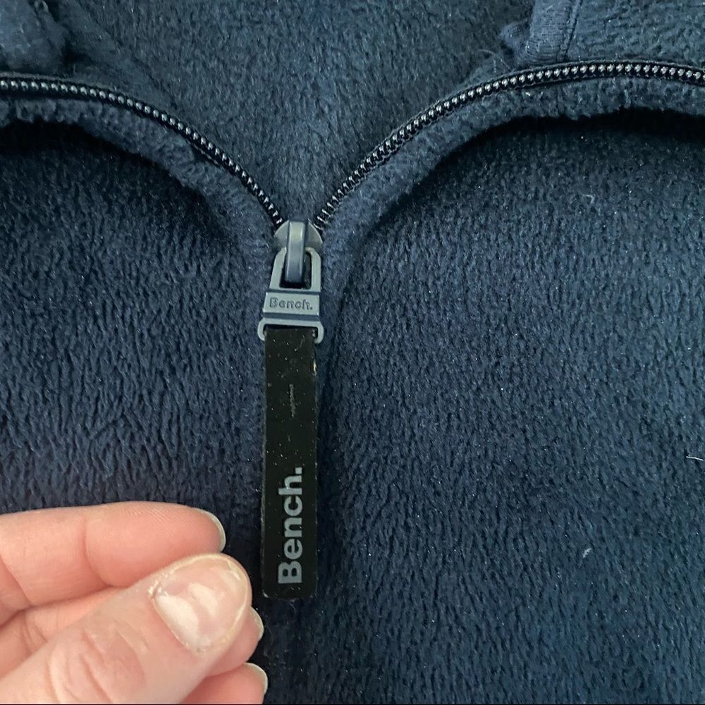 [Bench] Navy Blue Mid Length Fleece Jacket - Size Large‎ - Picture 4 of 6
